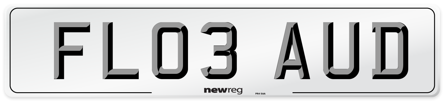 FL03 AUD Number Plate from New Reg